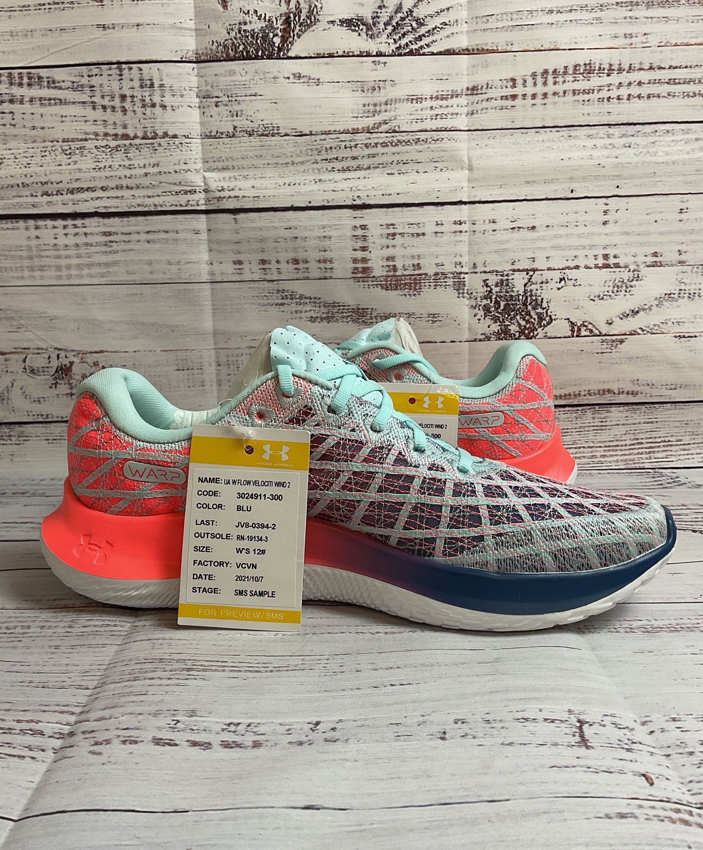 Under Armour UA W FLOW VELOCITI WIND 2 Blu 2021 Sample Athletic Shoe Women 12