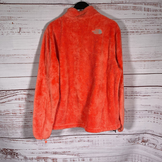 The North Face Orange Fuzzy Fleece Full Zip Jacket - Size XL