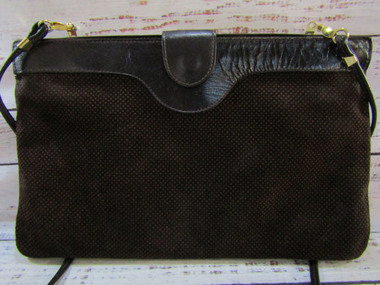 Vintage Susan Gail Women's Brown Suede Shoulder Bag Made in Italy