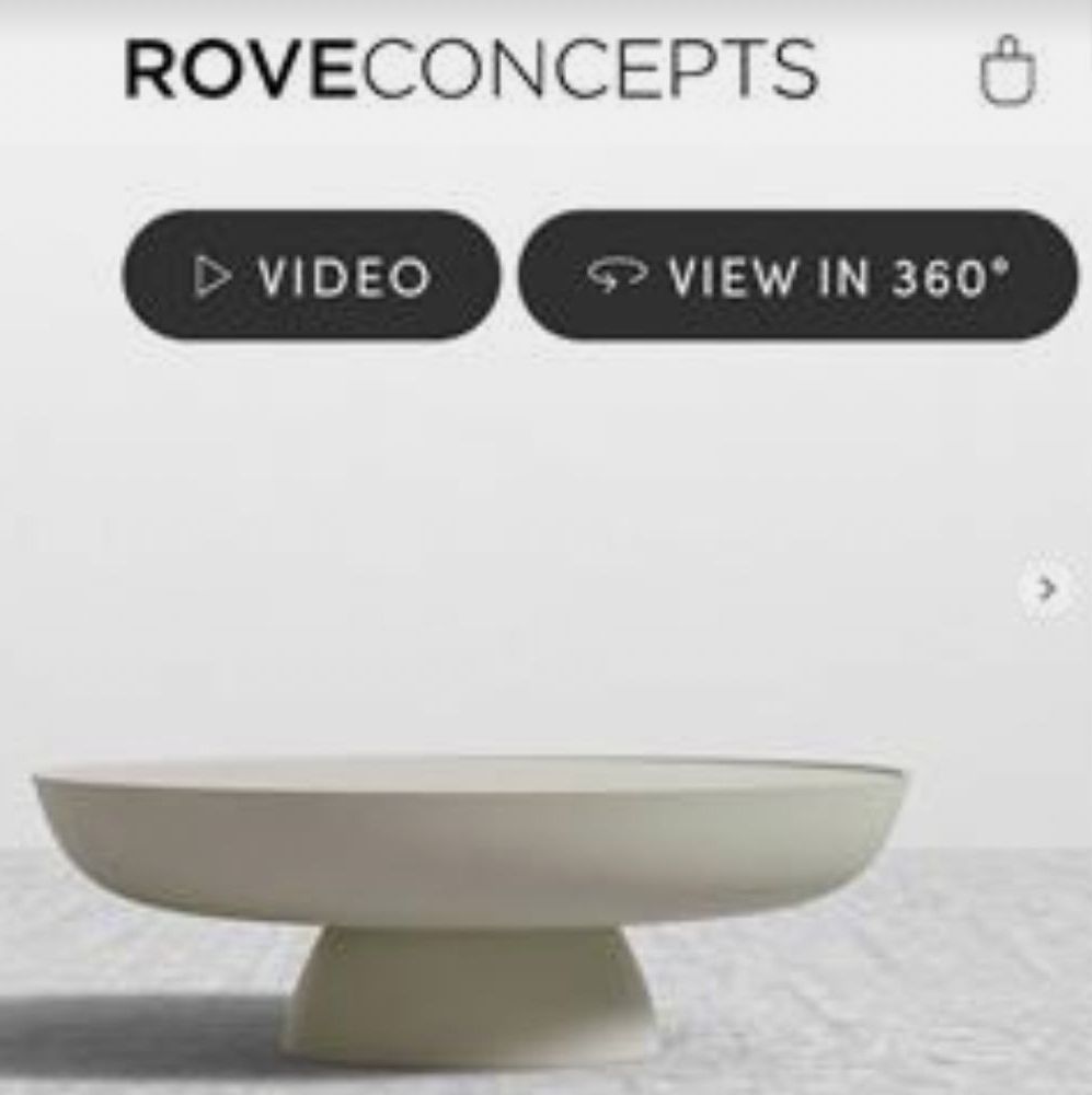 ROVE CONCEPTS Maria Alabaster Concrete Coffee Table- 48"x32"x14.1" LOCAL PICKUP