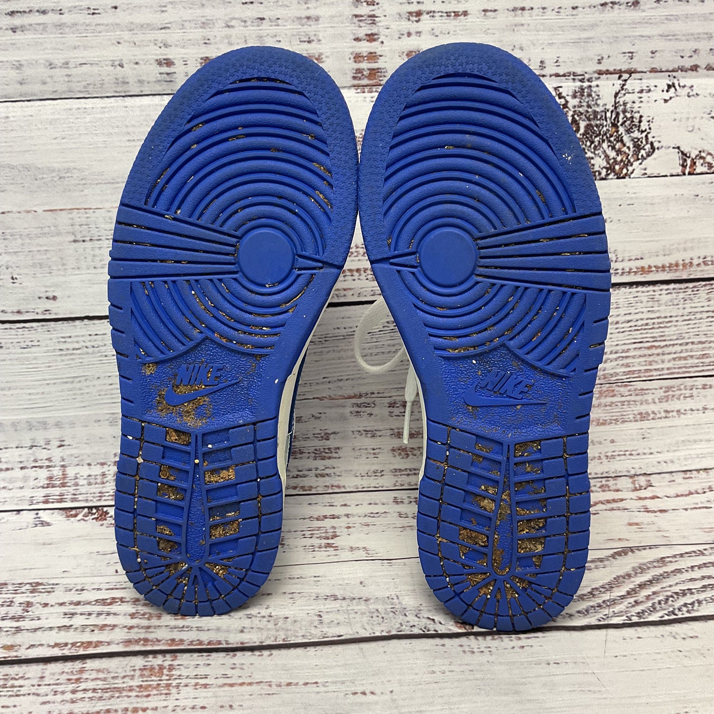 Nike Dunk Low Hyper Royal Blue White Sneaker Athletic Shoe Kids 2Y