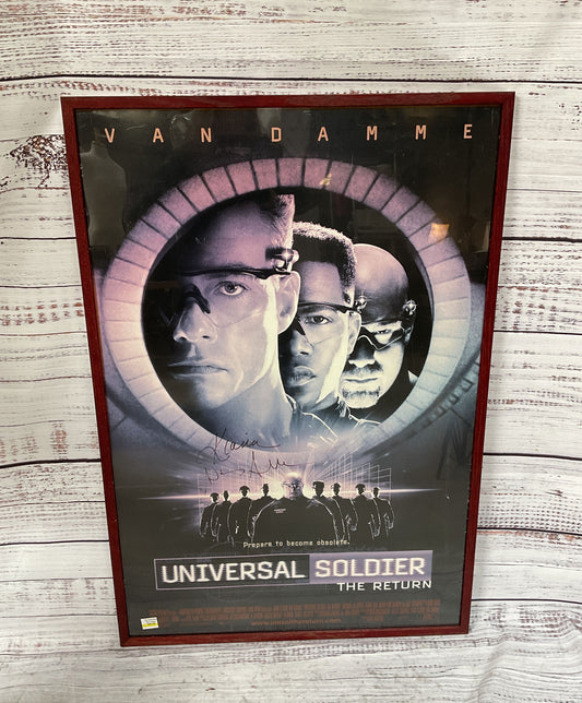 Universal Soldier The Return Signed Kiana Tom Framed Poster