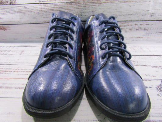 Icon Women's Blue Floral Print Sneakers Size 11