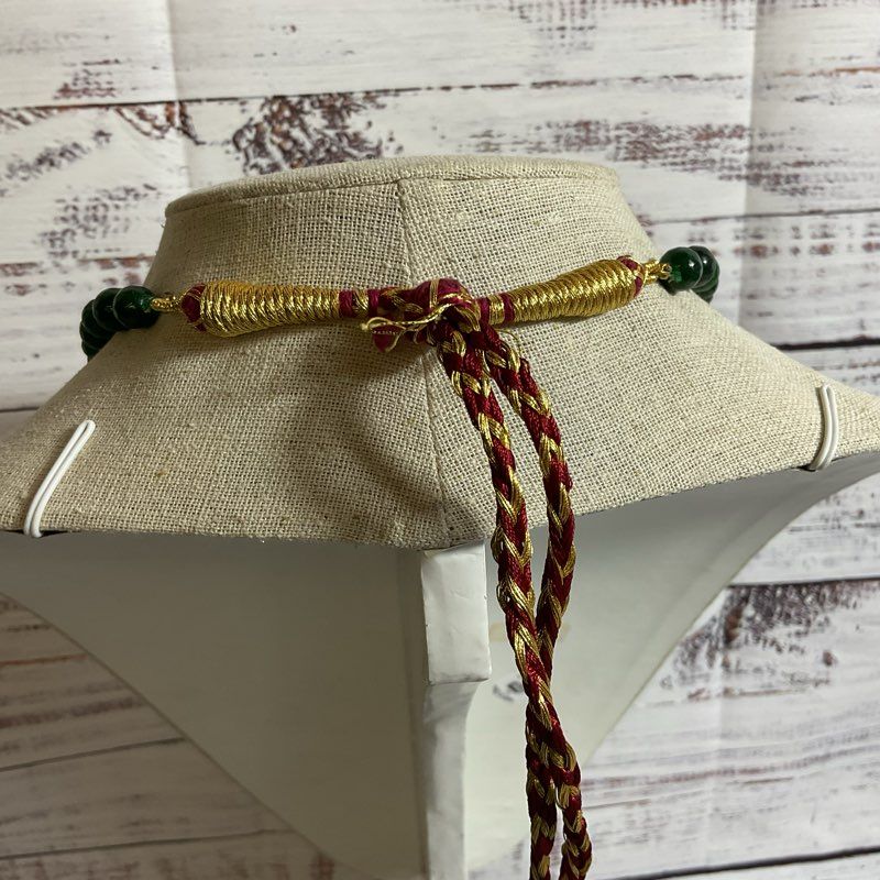 Bollywood Indian Navratna & Jade Beaded Necklace