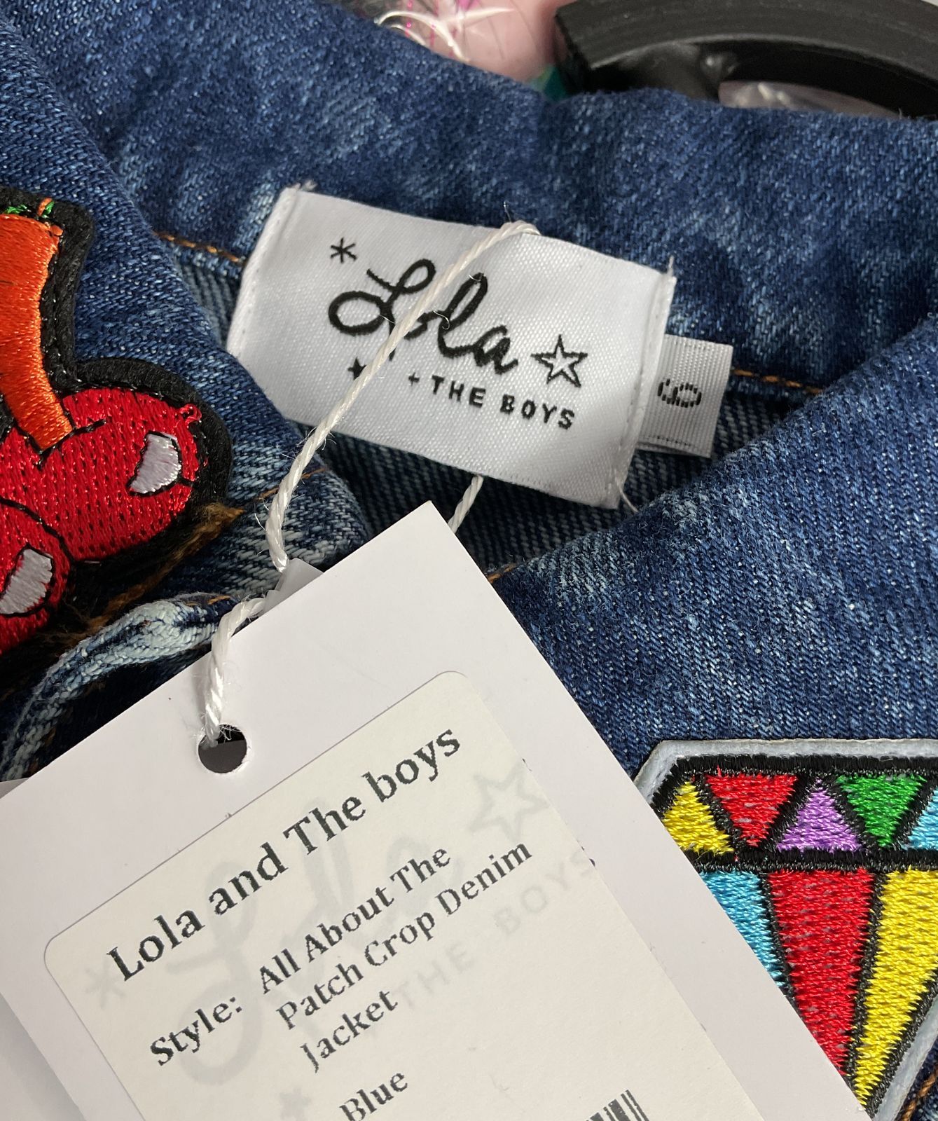 Lola & The Boys All About The Patch Denim Jacket Blue Multicolor 6T