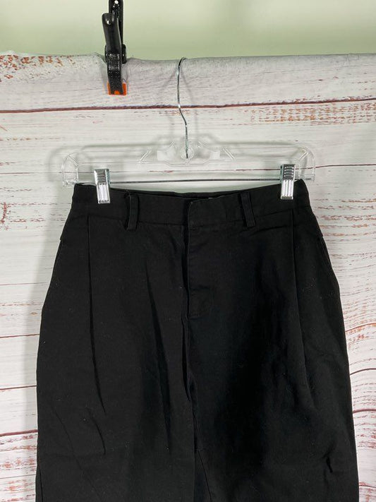 Amomento Women's Black Wide Tapered Leg Black Pants Women’s Size Small