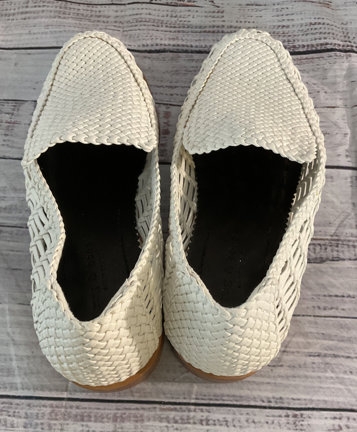 Rag & Bone Leather Sid Woven Loafers White 6.5