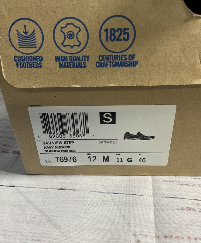 NEW CLARKS Sailview Step Slip-On Shoe Men's Size US 12 M Navy Nubuck