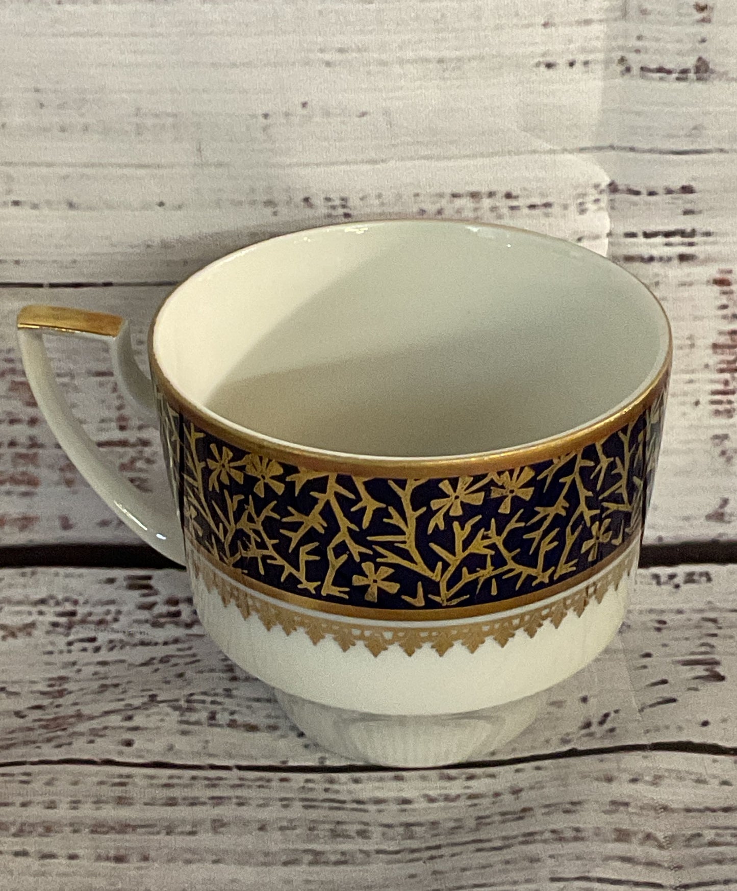 Pirken Hammer Vintage Czechoslovakian Porcelain Tea Set Blue Gold