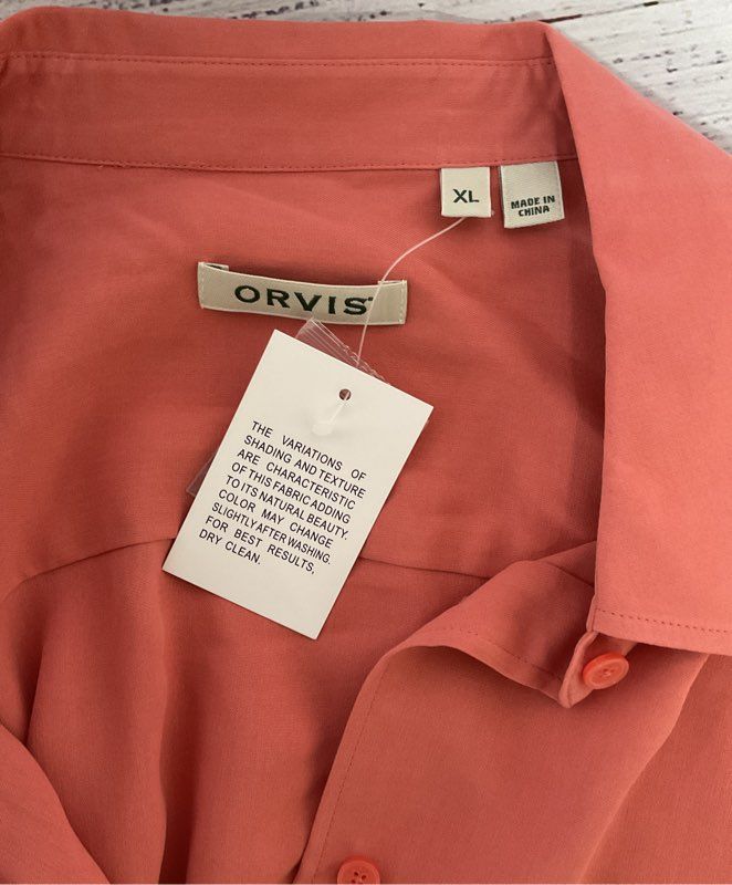 NWT Women's Orvis Coral Blouse Size XL