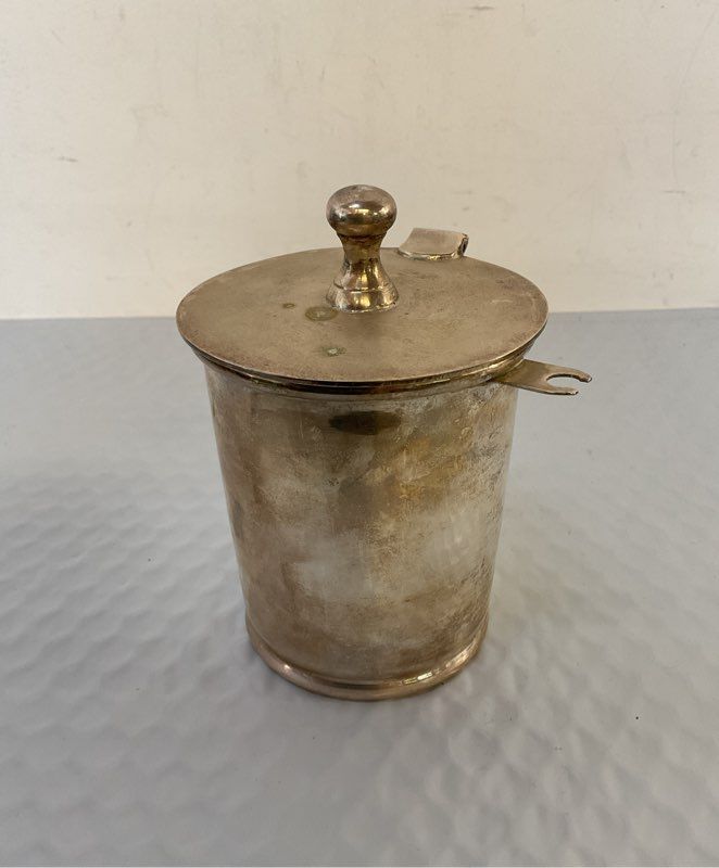 Vintage Rachel Ashwell Shabby Silverplated Jam Jar 4"