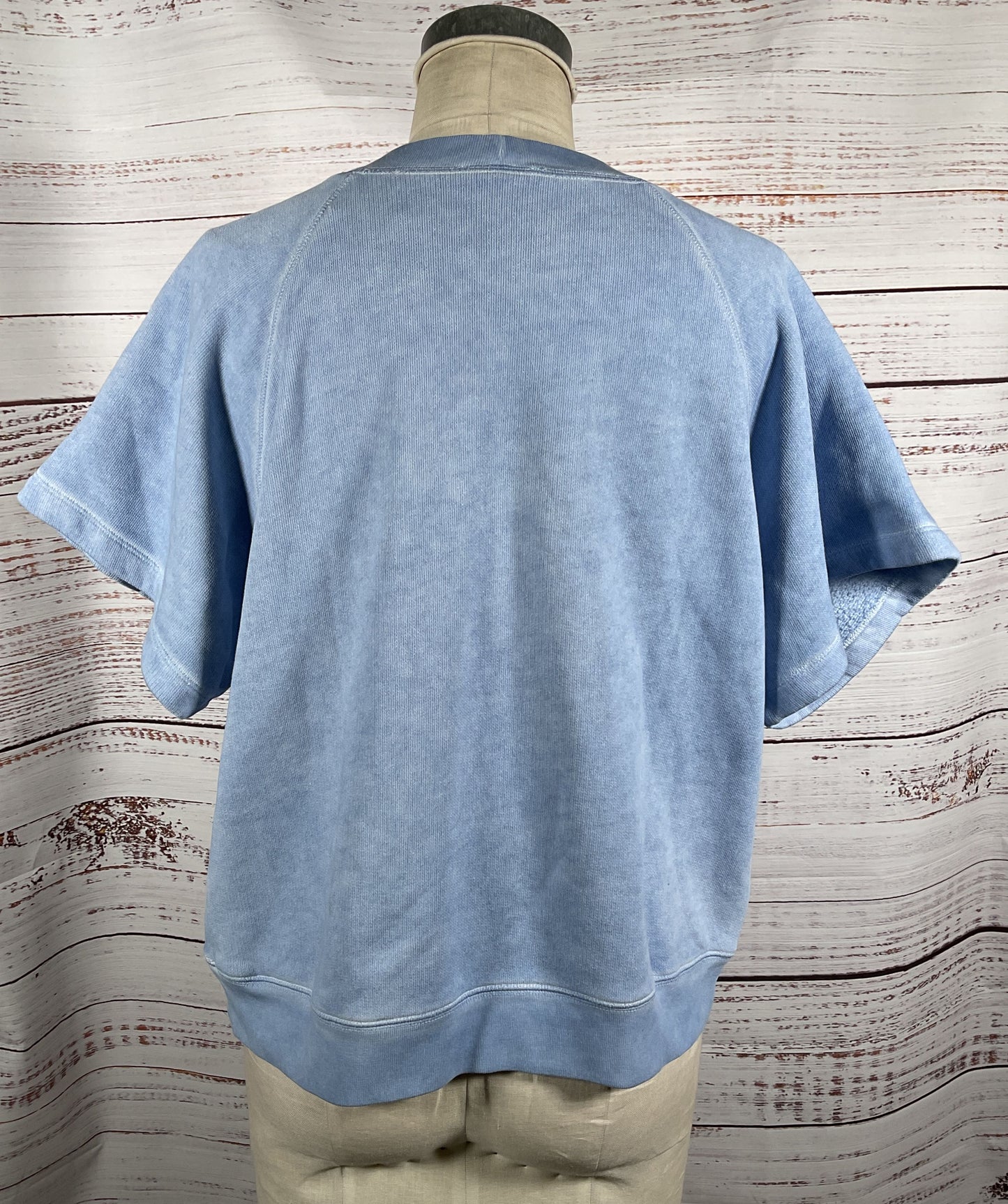 Sandro Faded Cotton T-Shirt Blue Large