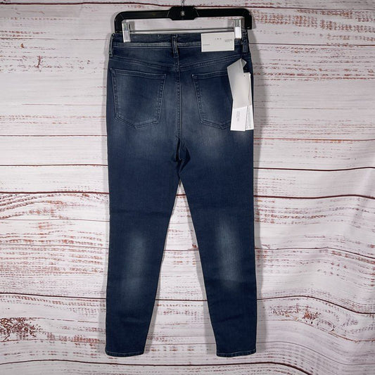 IRO Dark Wash Distressed Ankle Denim Blue WM22THIO Jeans - Size 28
