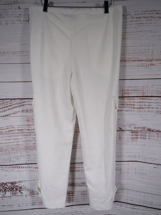 Almina Concept Women's White Drawstring Cargo Pants Size XS
