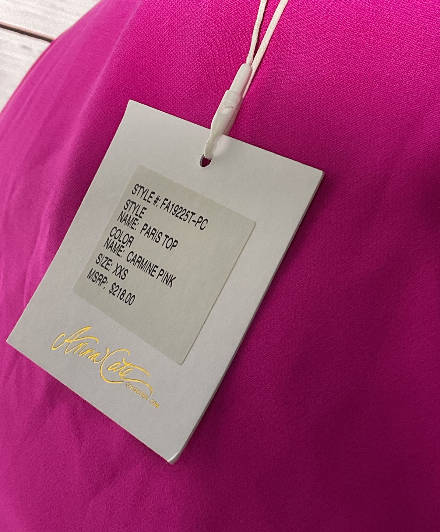 Anna Cate Flutter Sleeve Paris Top Carmine Pink XXS