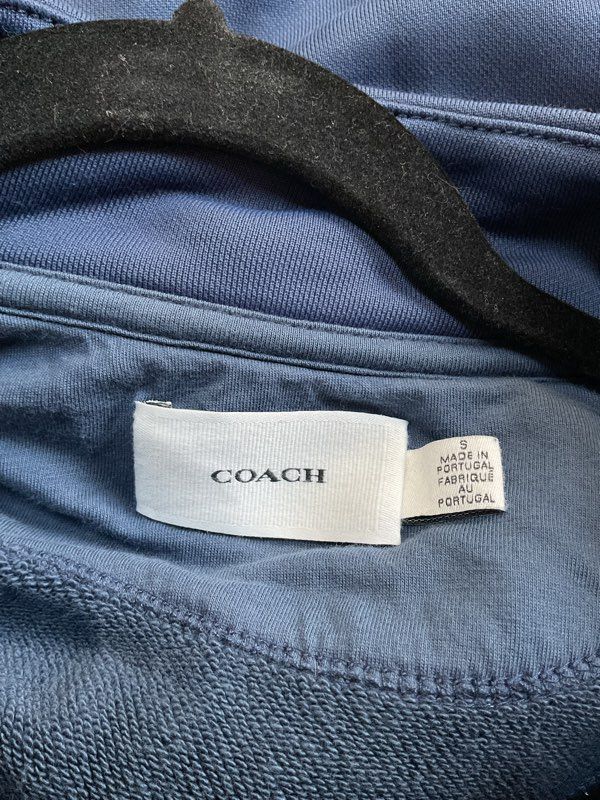 Coach Men's Blue Long Sleeve Relaxed Full Zip Sports Jacket Size S