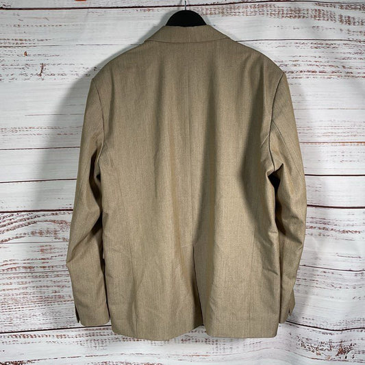 Djerf Avenue Beige 2 Button Oversized Blazer Suit Jacket - Size Medium