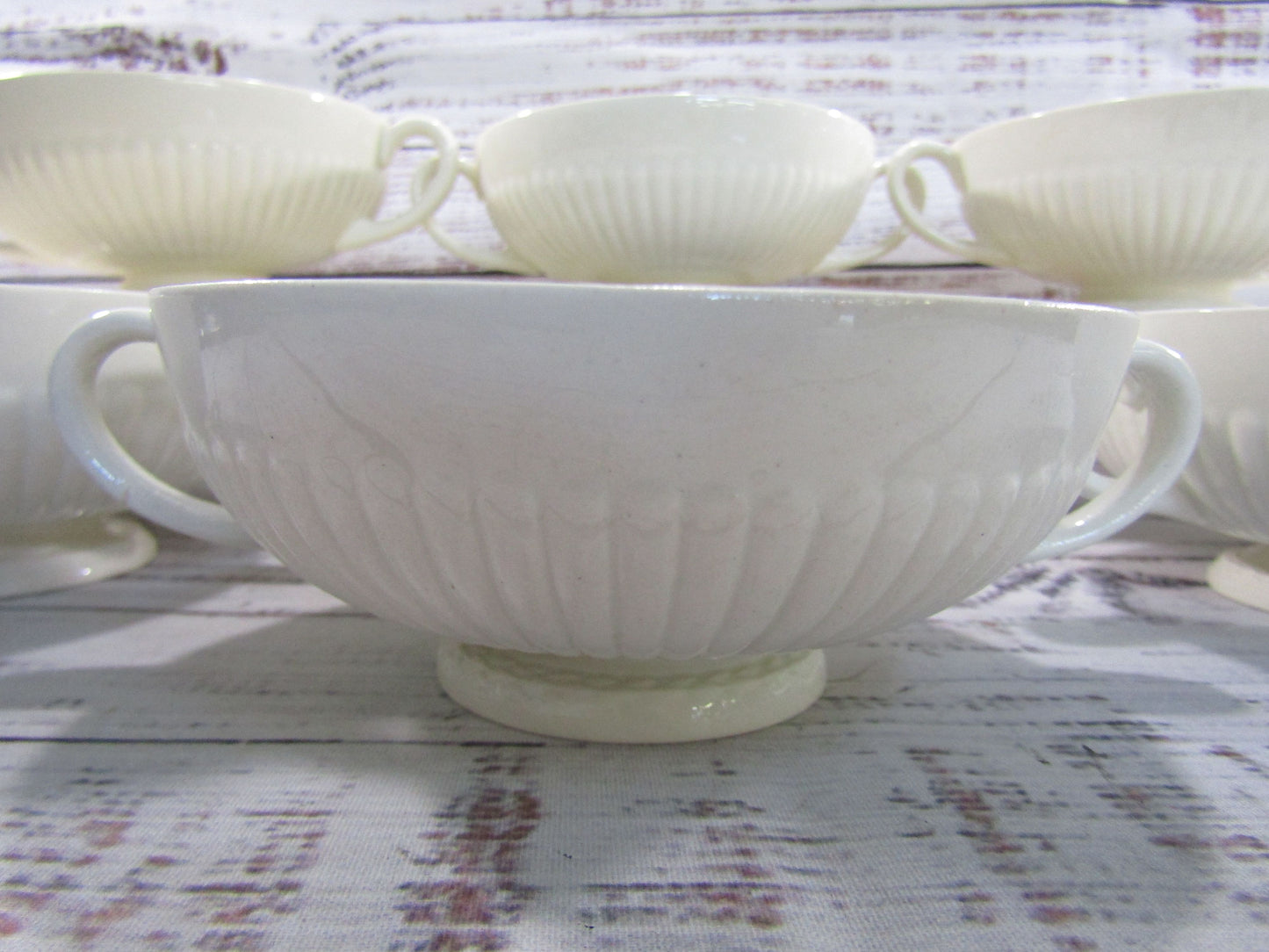 Wedgwood Conway Floral Cream Soup Bowl Made in England Set of 10