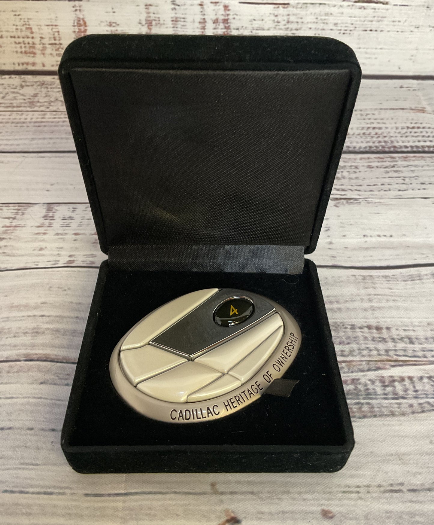Cadillac Heritage Of Ownership Grille #4 Badge Emblem Medallion W/ Original Case