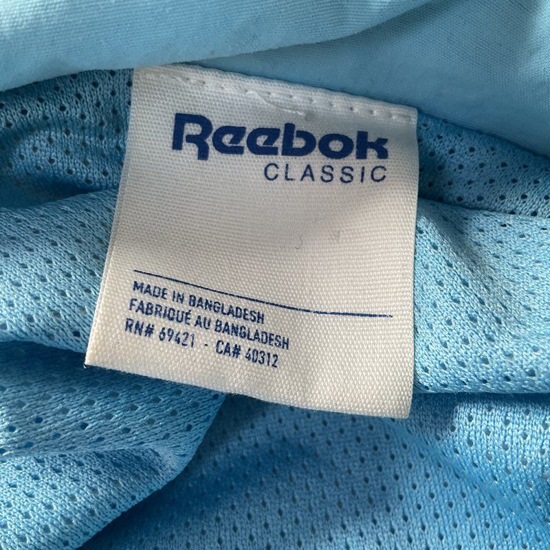 REEBOK Classic Men's Blue/Red/White Zip Up Windbreaker Track Suit Jacket- SZ L