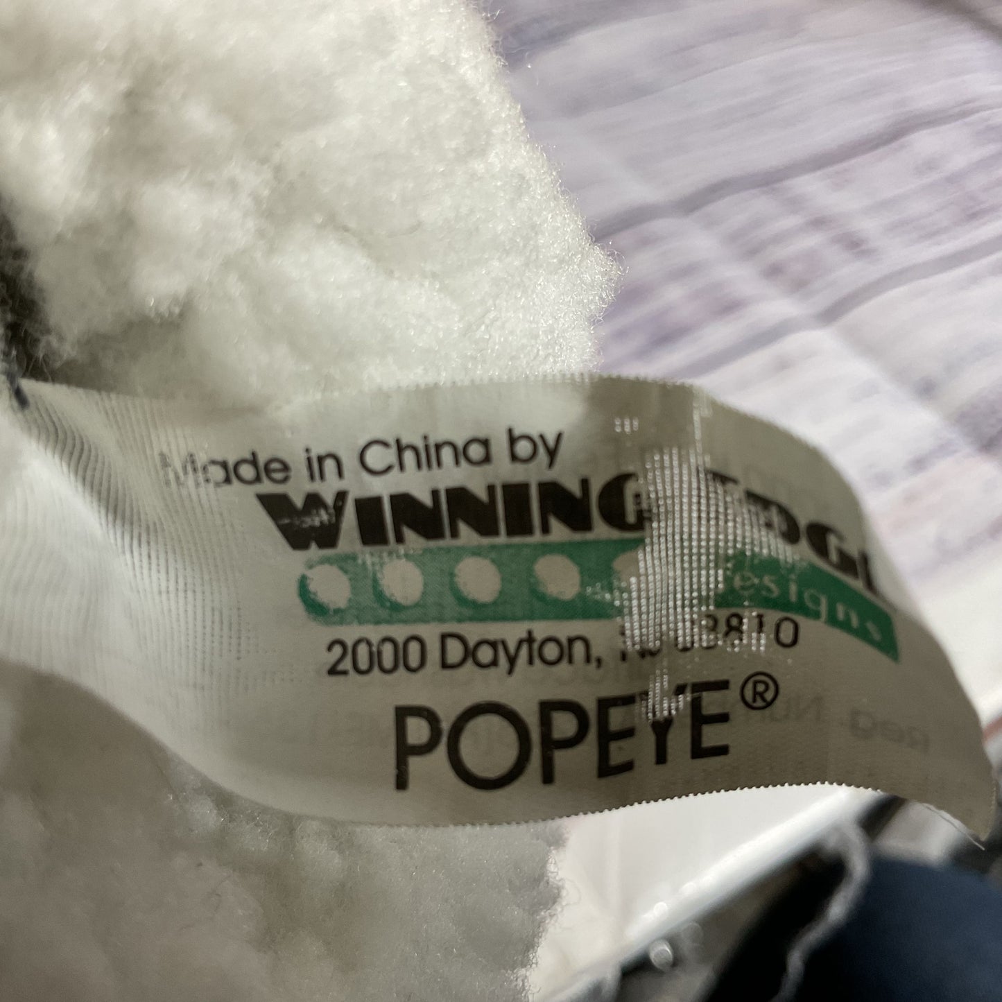 2002 WINNING EDGE Designs Popeye Puppet
