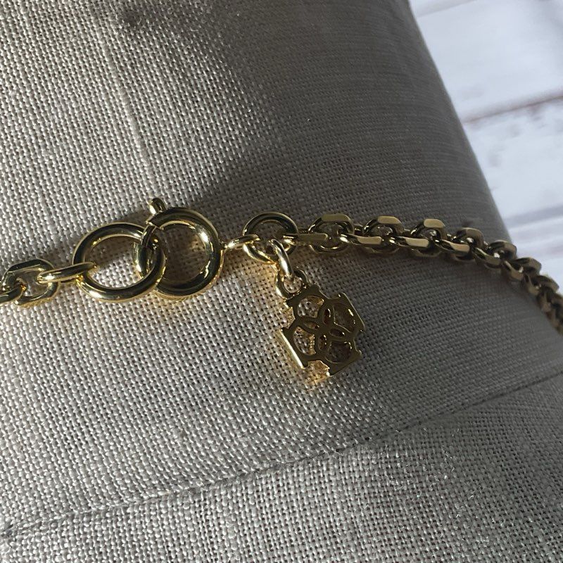 VTG. ANN TAYLOR Gold Tone & Rhinestone Bee Chain34" Necklace