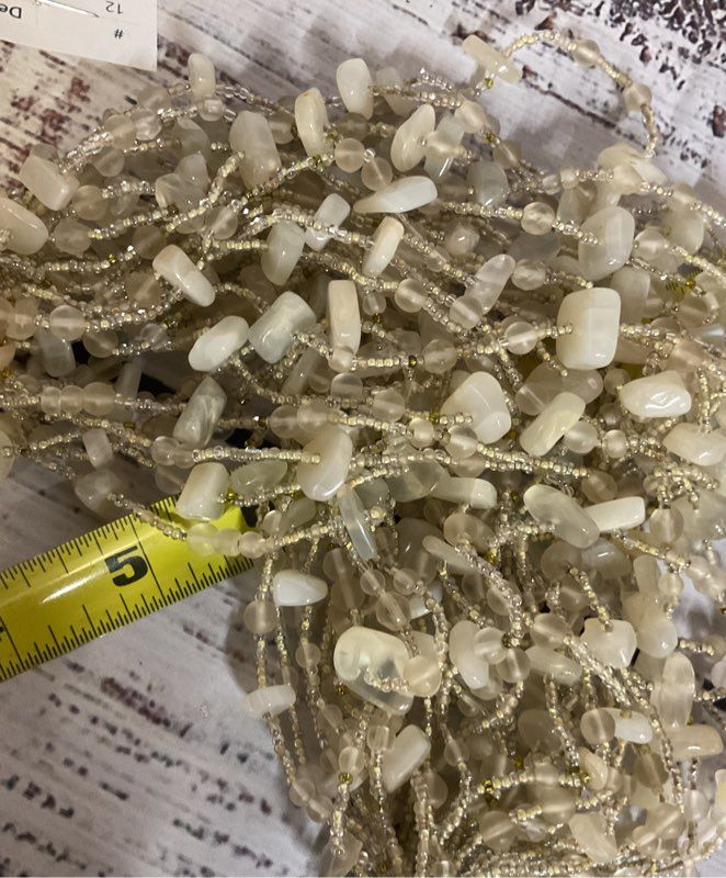 Vintage Stone Beaded Necklace 15"