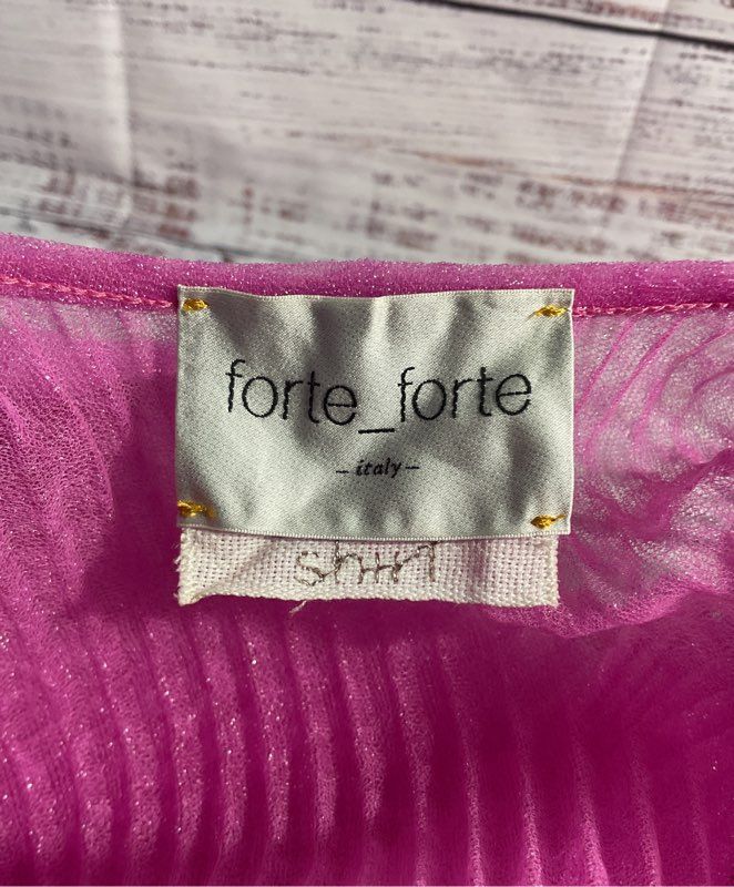 Forte Forte Women's Pink Sheer Long Sleeve Blouse Size 1 Made in Italy