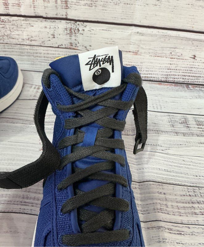 NWOB Unisex Nike X Stussy Vandal High Trainers Deep Royal Blue Sneaker Size 6