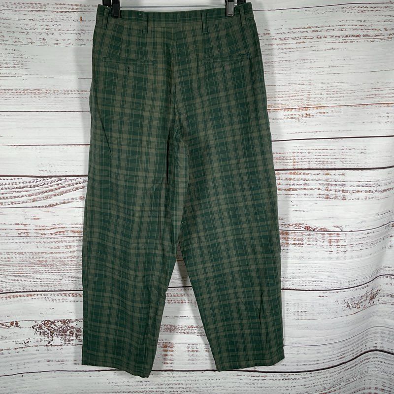 VTG. SMYTHE Unisex Men or Women Green Plaid Pants- SZ 32" Waist x 27" Inseam