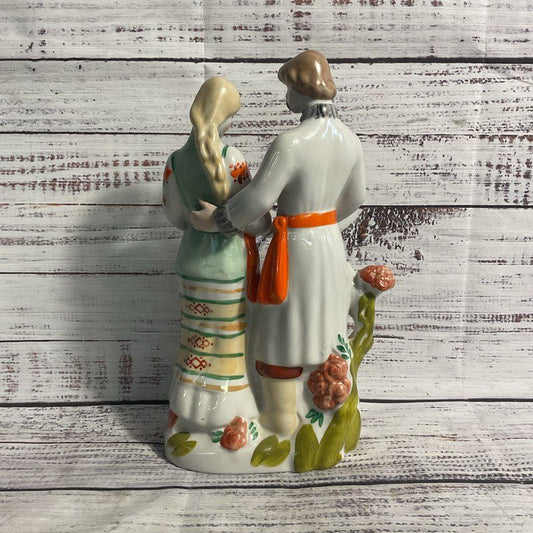 Vintage Ussr Bride & Groom Russian Porcelain 10" Figurine Statue