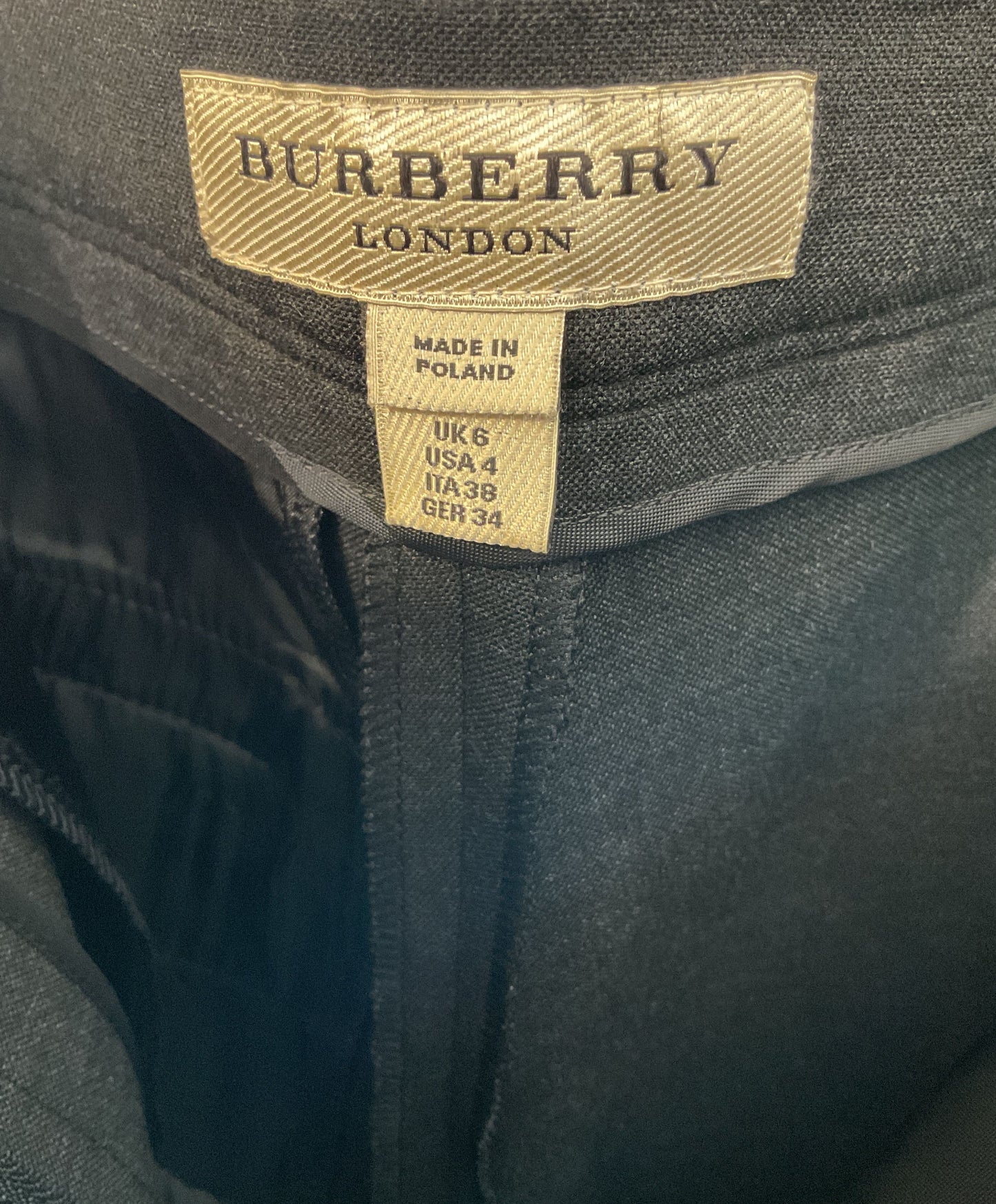 Burberry Flared Slack Pants Dark Gray 4
