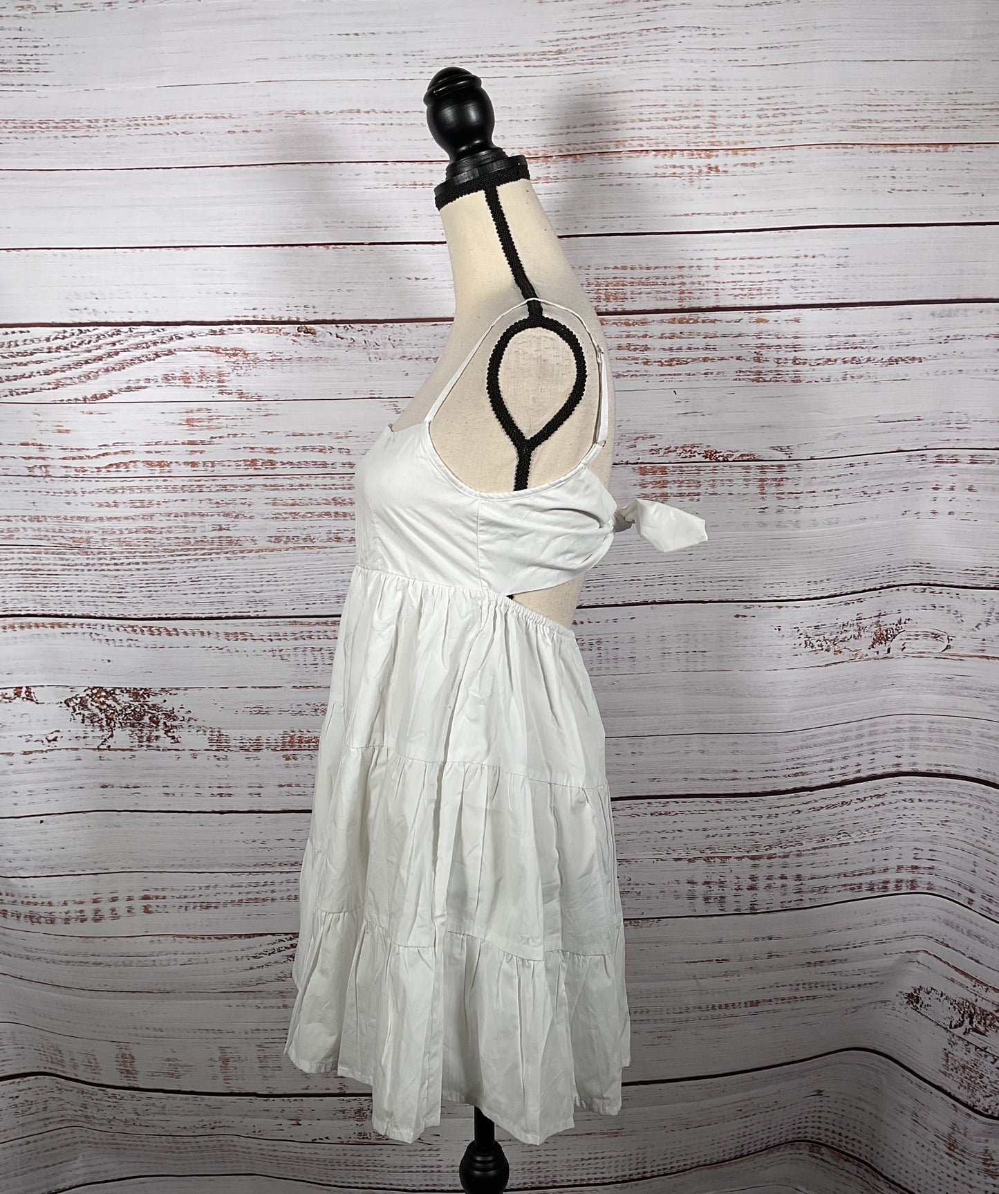 Faithfull the Brand Octavia Mini Dress White Casual Sun Dress Women's - Size 4