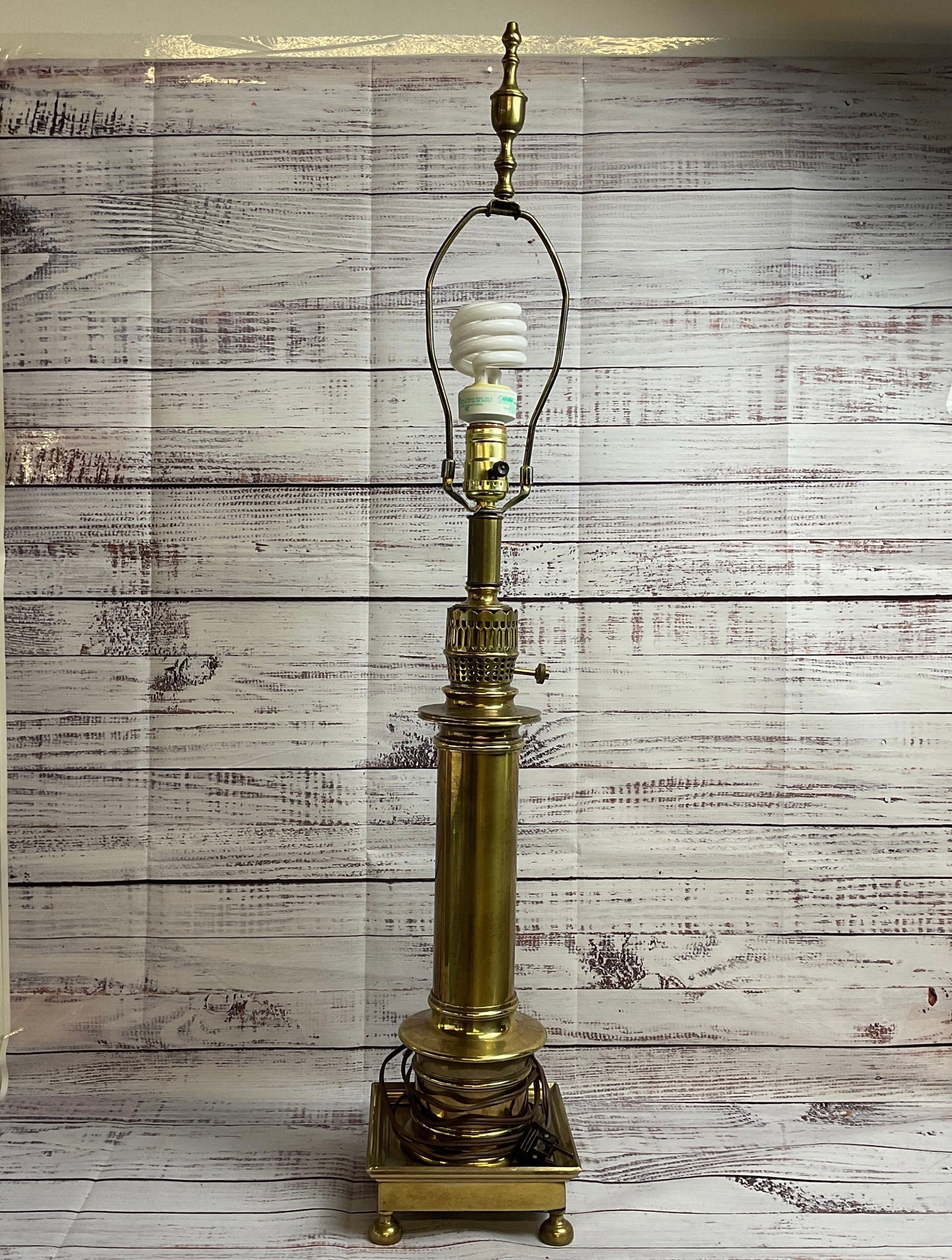 TESTED AND WORKING Westal Brass Art Deco Lamp