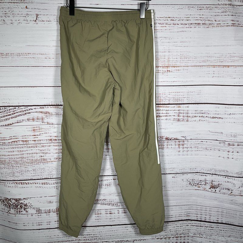 ADIDAS Originals Track Pants Green Adicolor Locked Up Logo Mesh Lined- SZ M