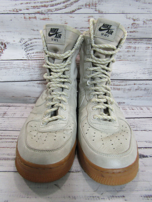 Nike SF Air Force 1 High Women's Light Bone High Top Sneakers Size 9 857872-004