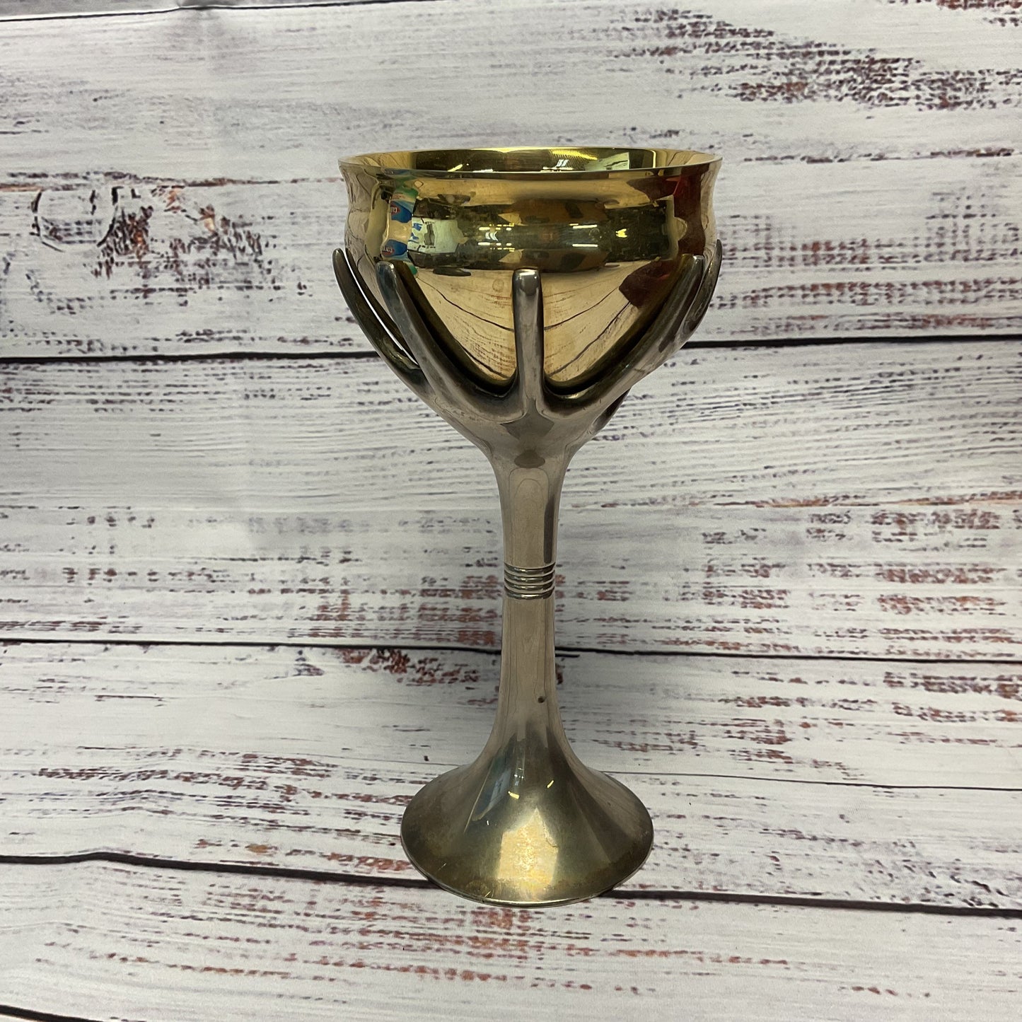 Rosenthal Silver & Gold Plated Tree Of Life Kiddush Cup Goblet W/ Case
