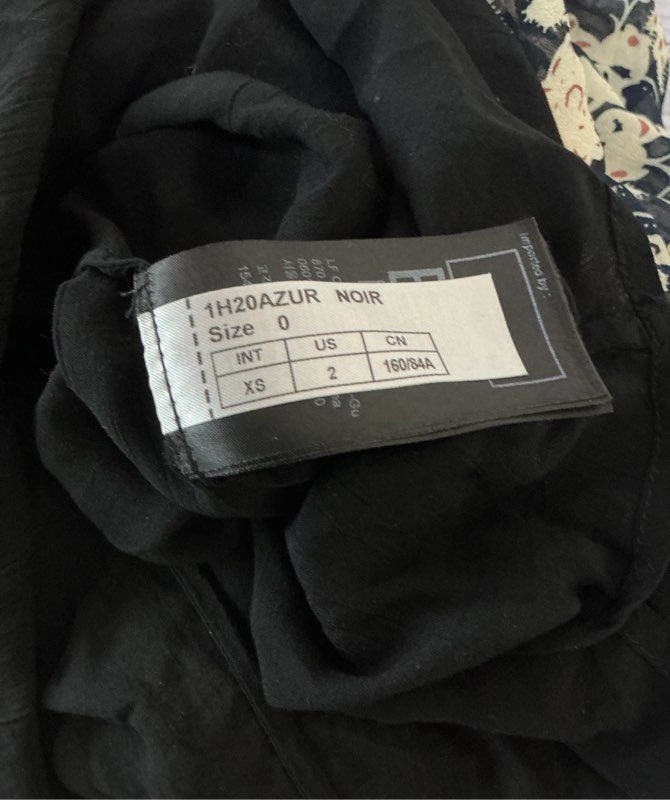 Women's ba&sh Black Paisley Print Lady Dress Size 2 Retail $300
