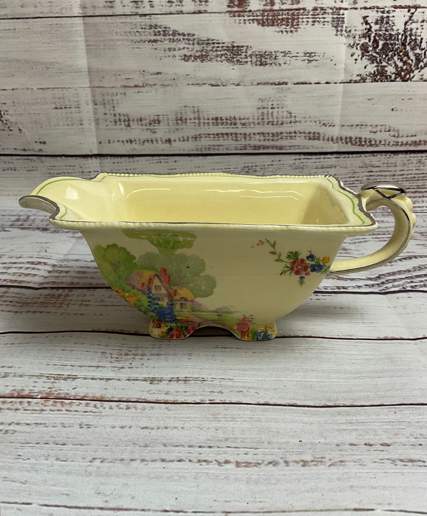 Vintage Royal Winton Set Of 5 Serveware Set- Trays, Gravy Boat, Butter Dish