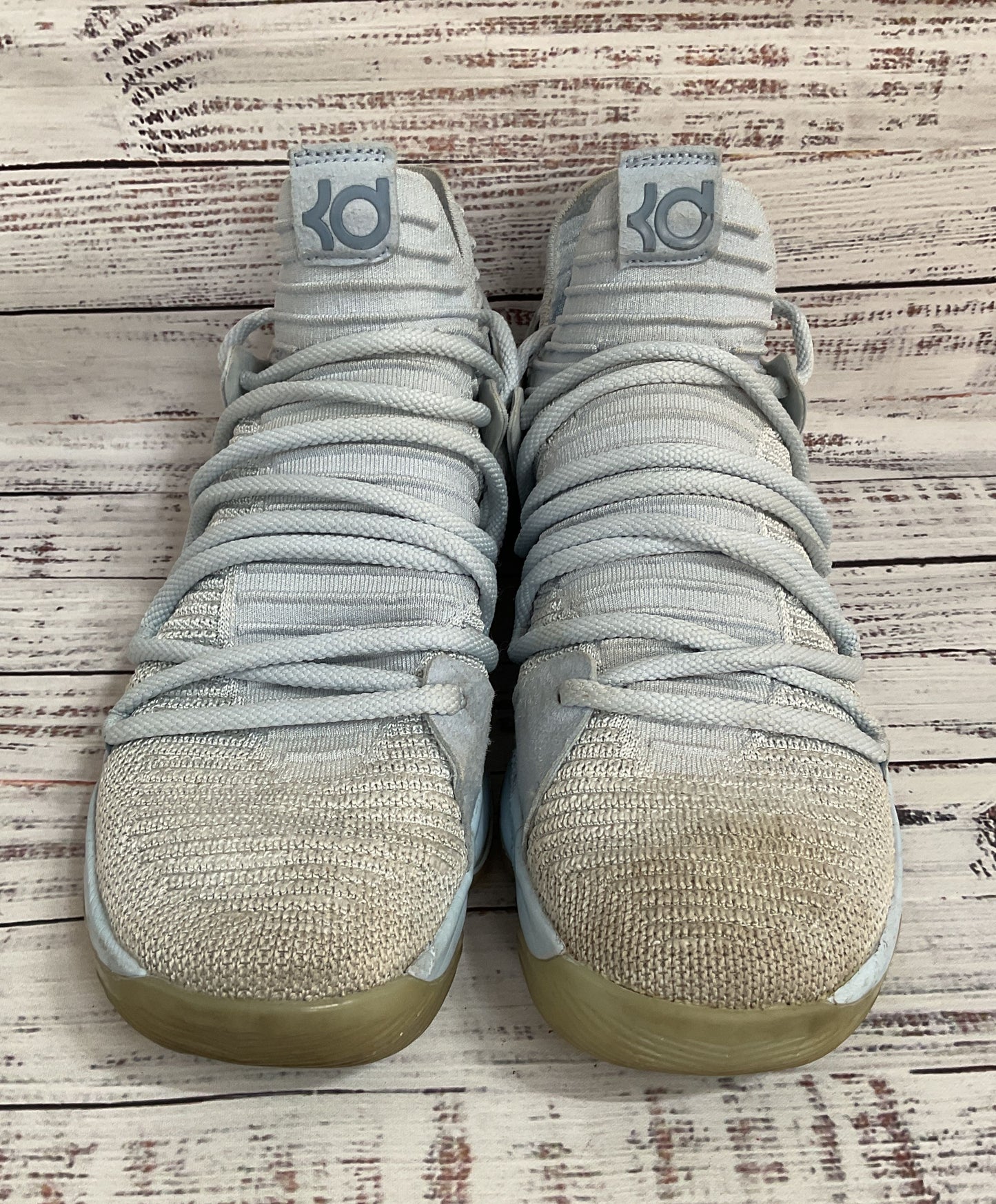 Nike KD 10 Anniversary Men's Light Blue Mid Top Sneakers Size 9.5 897817-900