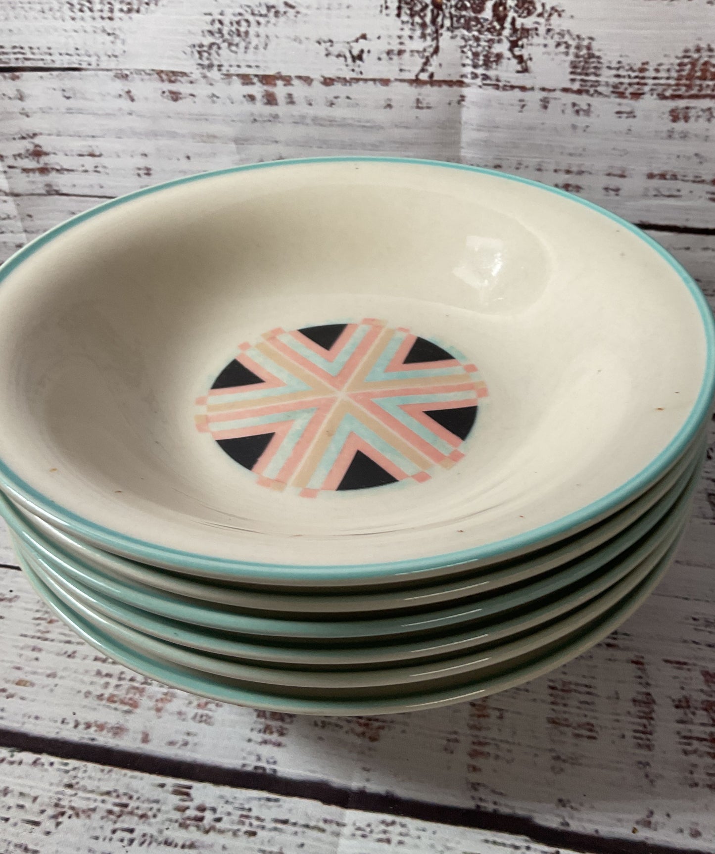 Zuni Sango Stoneware Japan 6 Cereal Bowls AS IS
