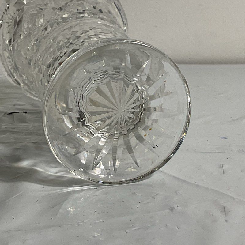 Vintage Waterford Crystal 7" Castle Top Georgian Strawberry Vase