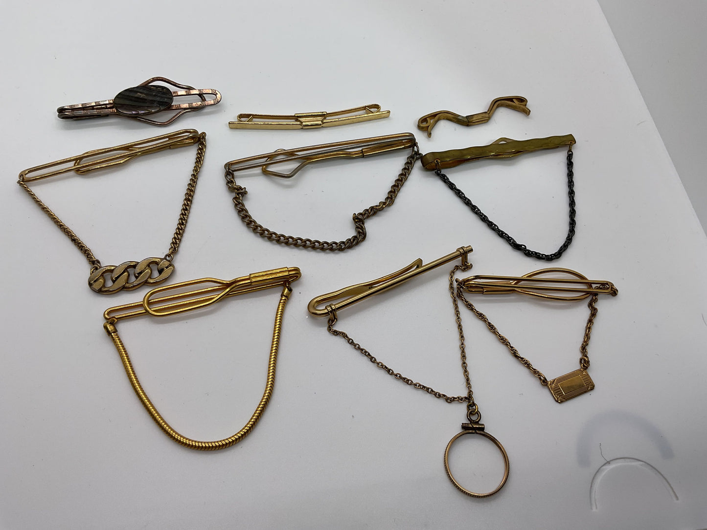 VTG. 9 Pieces of Tie/Collar Clips