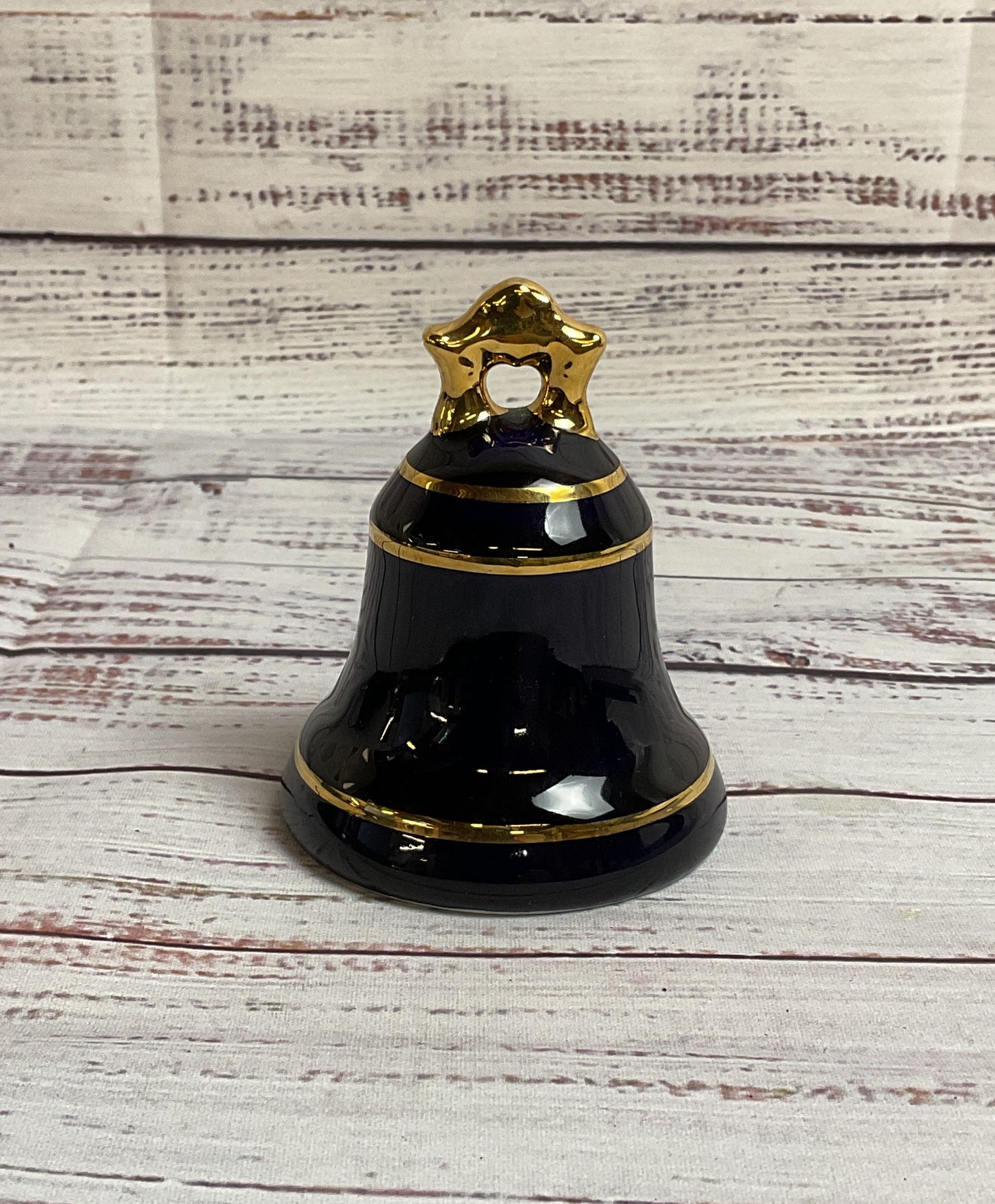Vintage Rococo Limoges Castel France Porcelain 22k Gold Courting Couple Bell