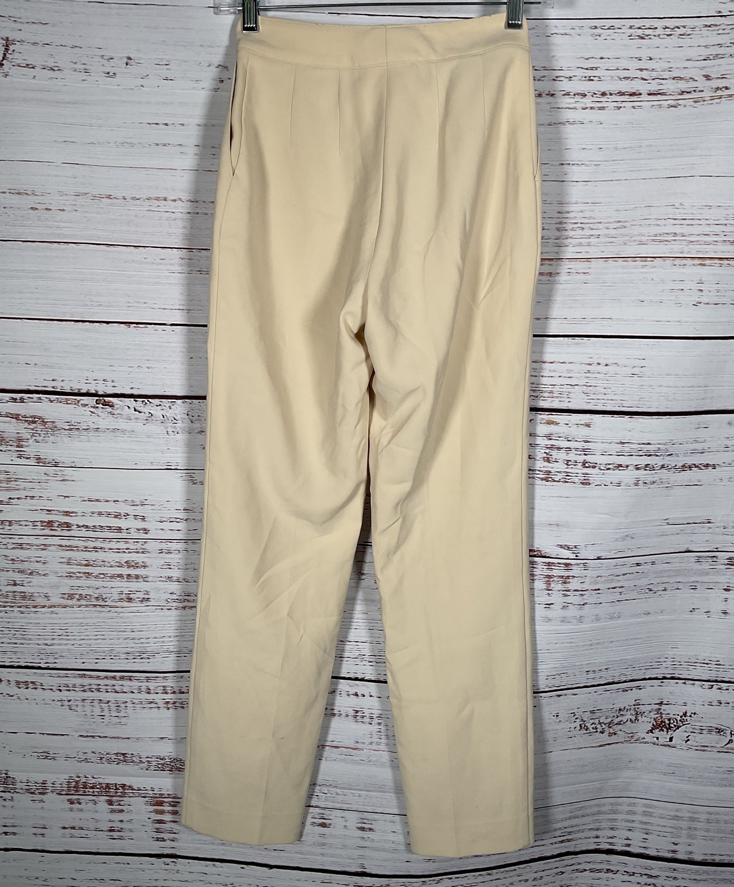 St. John Women's Cream Dress Pants Trousers Size 2 Made in The U.S.A.