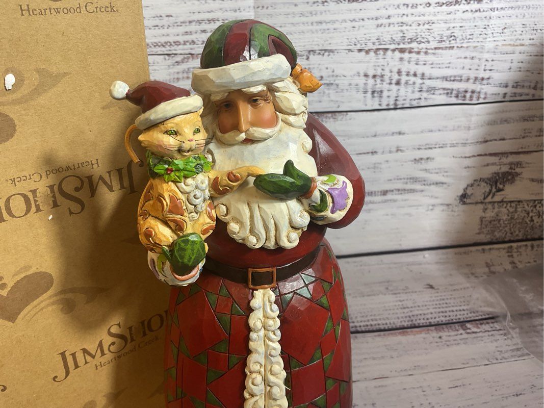 VTG. JIM SHORE "Purrfect Noel" Christmas Decor Figurine