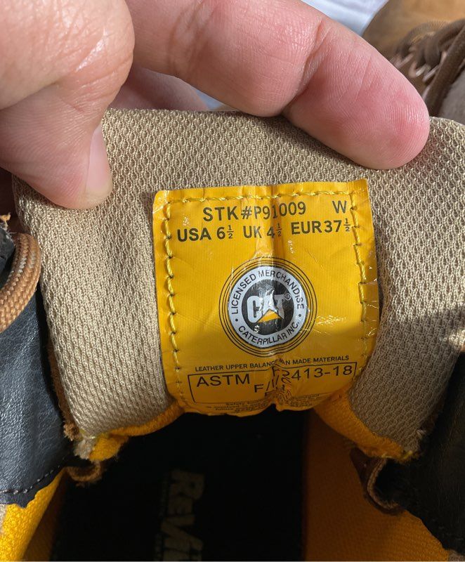 Caterpillar Women Tess Steel Toe Leather Work Boots Size 6.5
