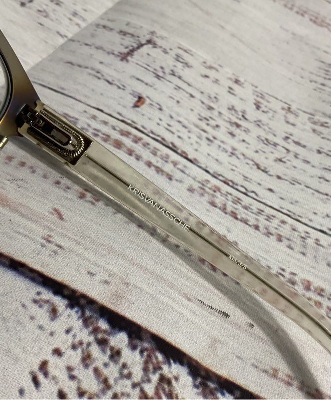 Kris Van Assche x Linda Farrow Heavy Silver Prescription Eyeglasses Frames