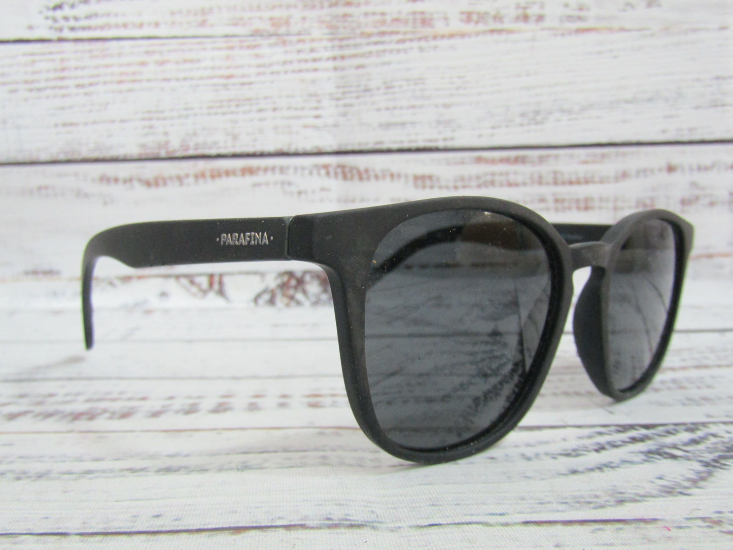 Parafina Ruta Black Rubber Square Sunglasses
