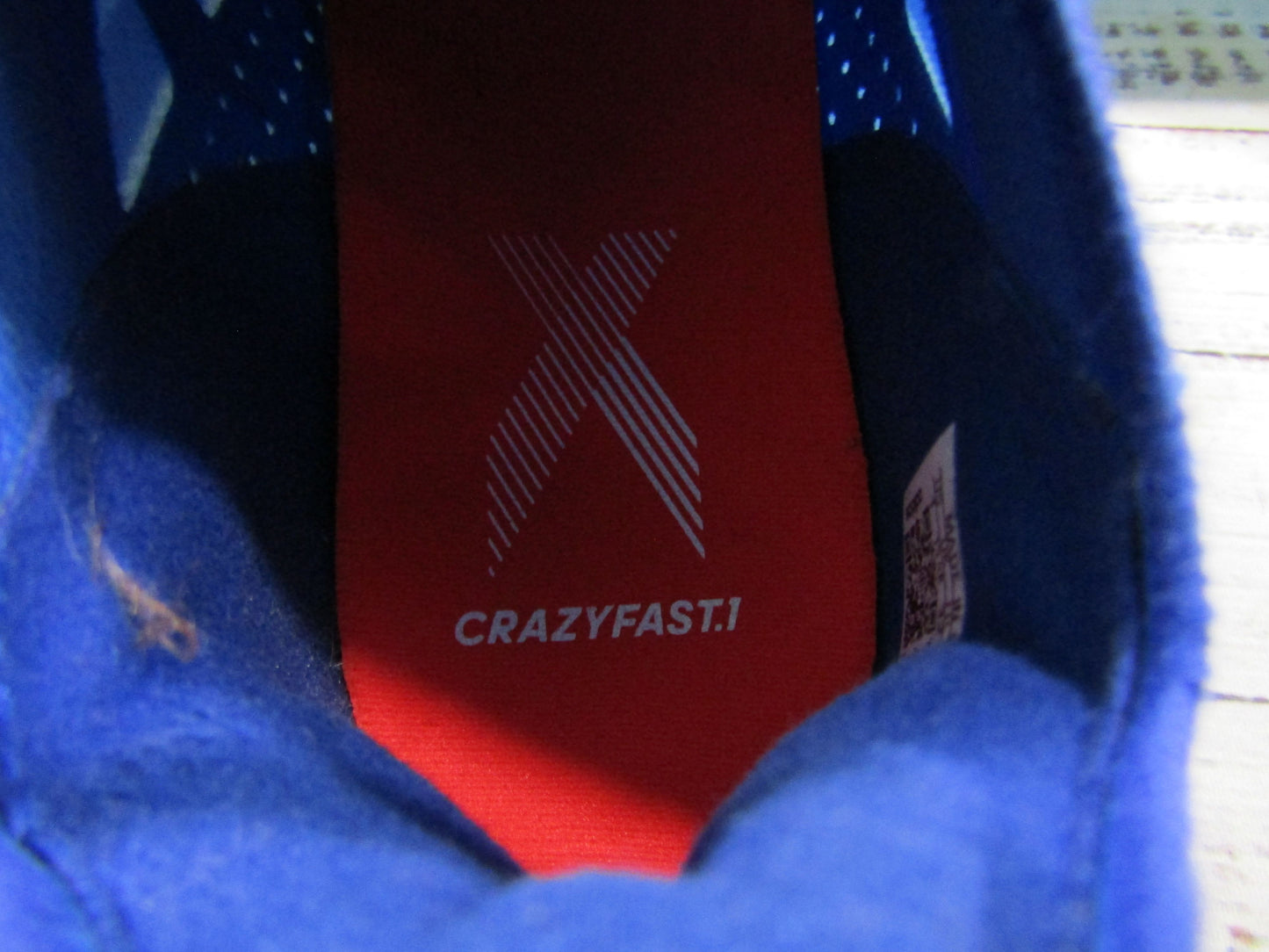 Adidas x Crazyfast.1 Boy's Blue Laceless Soccer Cleats Size 1 IE6643